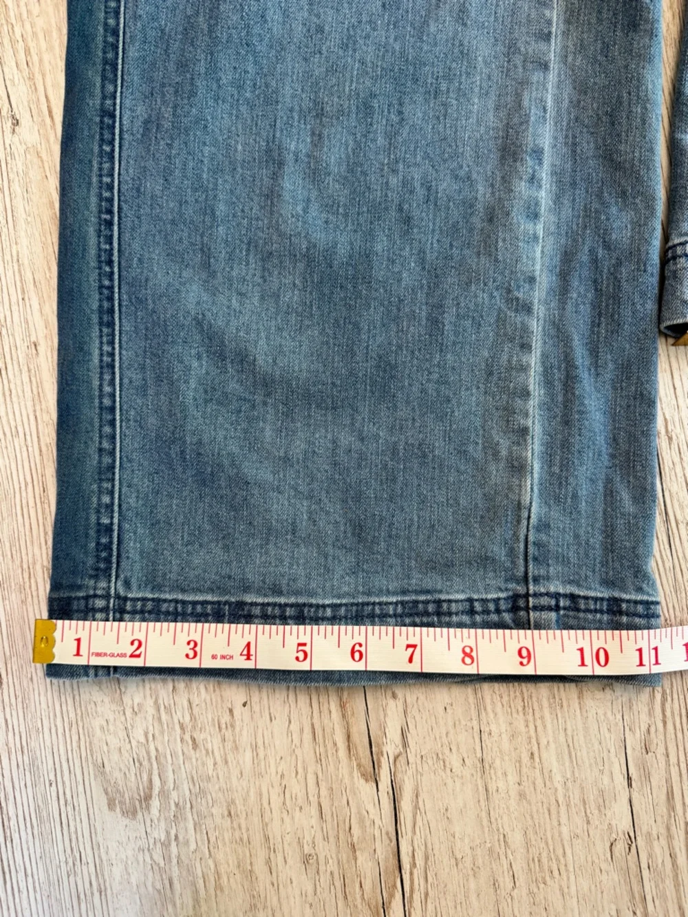 Who What Wear Wide-Leg Crop Jeans in Washed Blue with Side Detail 6 - Picture 10 of 10